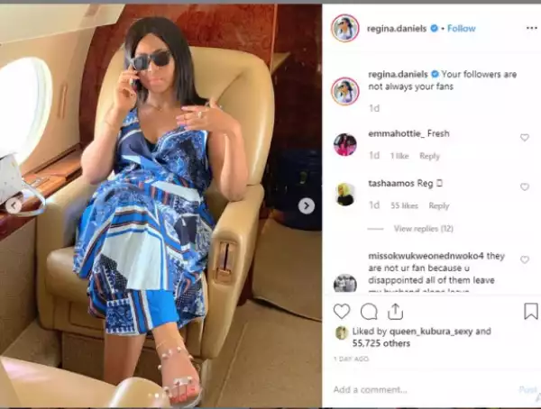 Actress Regina Daniels Flashes Her Engagement Ring, Says Followers Are Not Always Fans